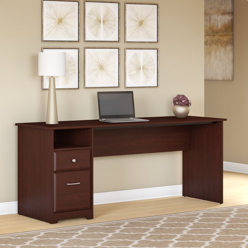 Photo 1 of NEW**Bush Furniture Cabot 72W Computer Desk with Drawers, Harvest Cherry (WC31472-03)
