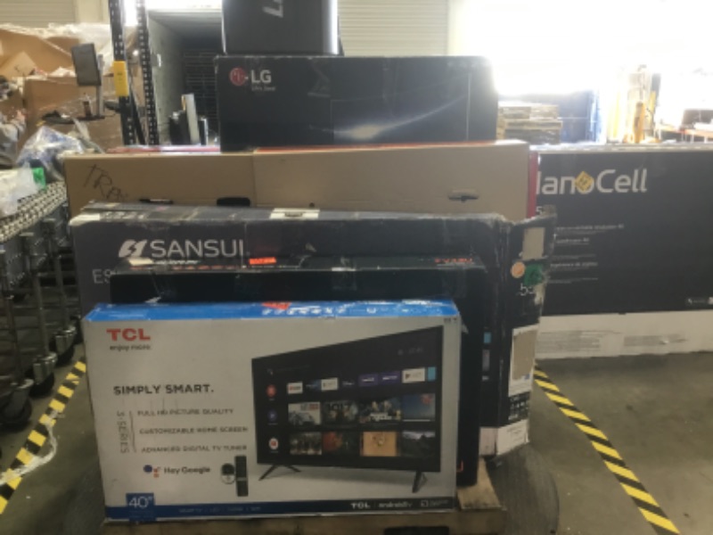 Photo 2 of PALLET OF ASSORTED DAMAGED TVS AND MONITORS SOLD AS IS NON REFUNDABLE