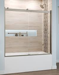 Photo 1 of **SIMILAR TO POST PHOTO** Rotolo 30 in. x 54 in. Semi-Frameless Sliding Tub Door in Chrome with Handle