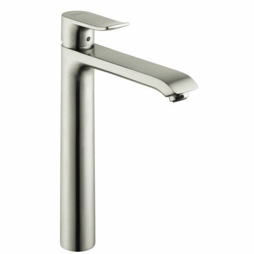 Photo 1 of Hansgrohe Metris Modern 1-Handle 10-inch Tall Bathroom Sink Faucet in Brushed Nickel, 31183821