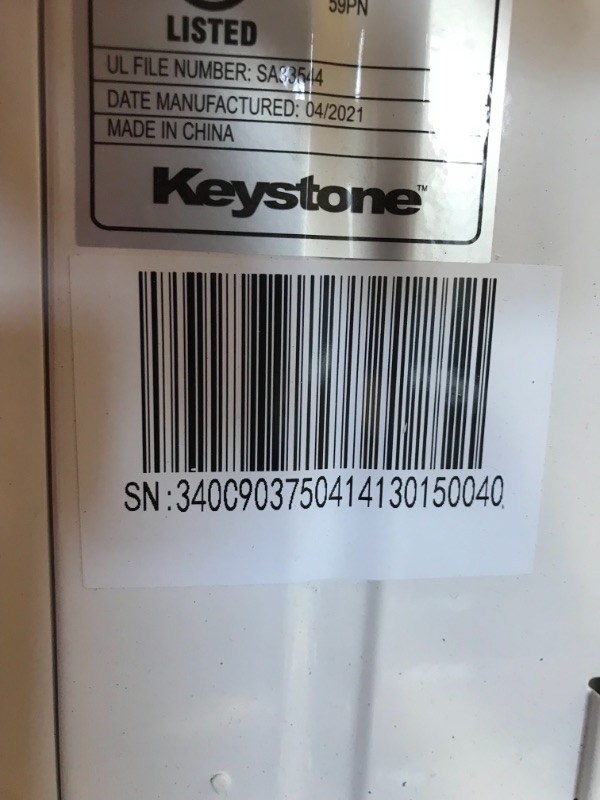 Photo 4 of Keystone 8,000 BTU 115V Window or Wall Air Conditioner with 3,500 BTU Supplemental Heat Capability