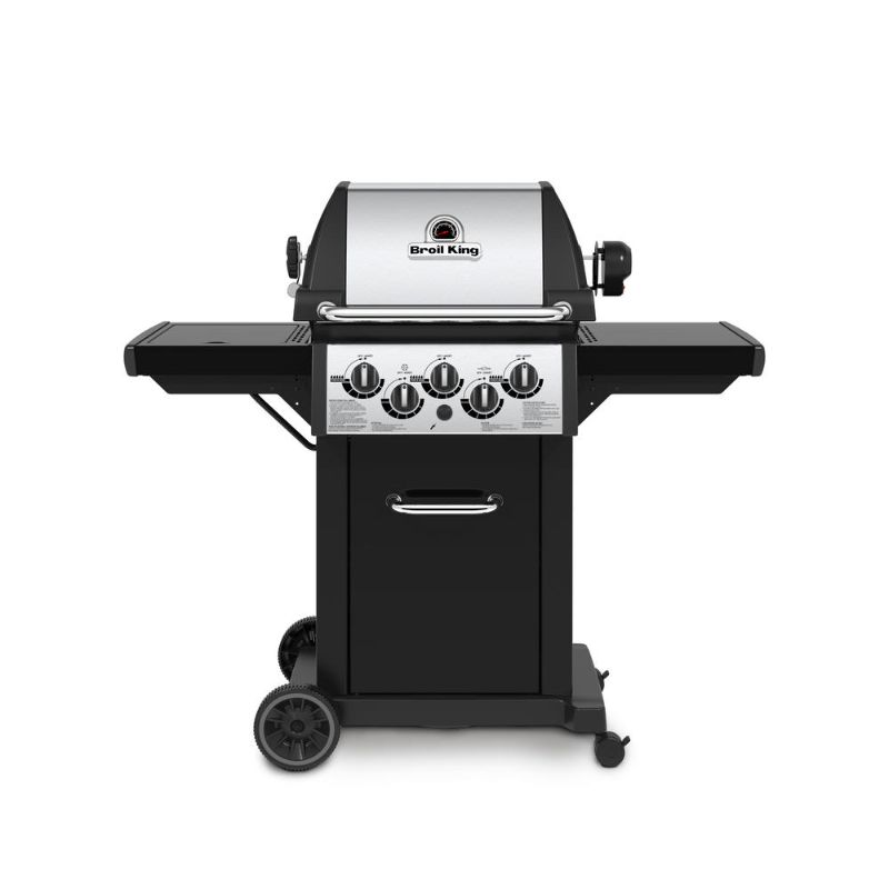 Photo 1 of ***PARTS ONLY*** Broil King Monarch 390 3-Burner Propane Gas Grill in Black with Side Burner and Rear Rotisserie Burner
