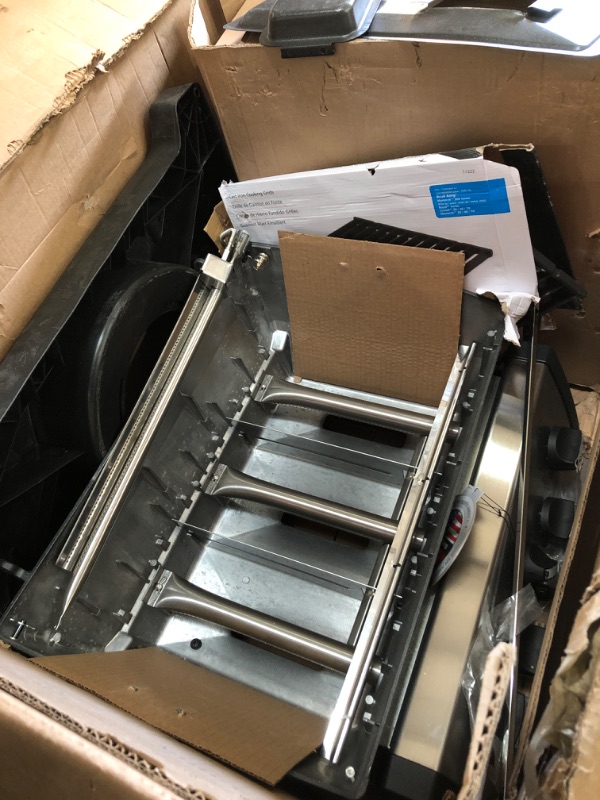 Photo 1 of ***PARTS ONLY*** Broil King Monarch 390 3-Burner Propane Gas Grill in Black with Side Burner and Rear Rotisserie Burner
