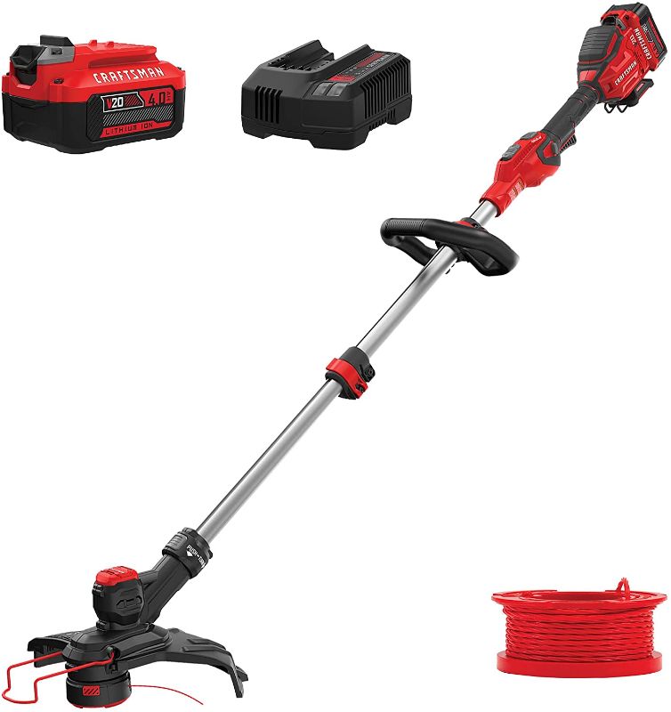 Photo 1 of ***MISSING WIRE, BATTERY*** CRAFTSMAN V20* String Trimmer / Edger (CMCST910M1)
