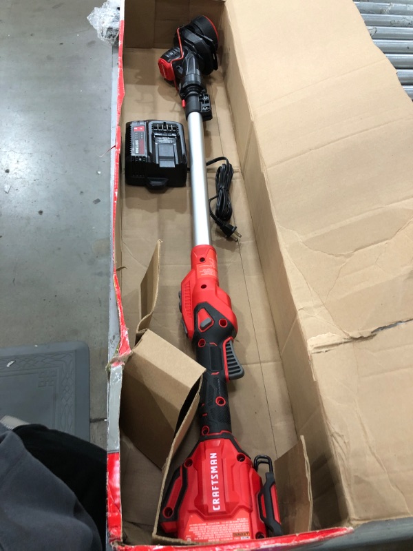 Photo 2 of ***MISSING WIRE, BATTERY*** CRAFTSMAN V20* String Trimmer / Edger (CMCST910M1)
