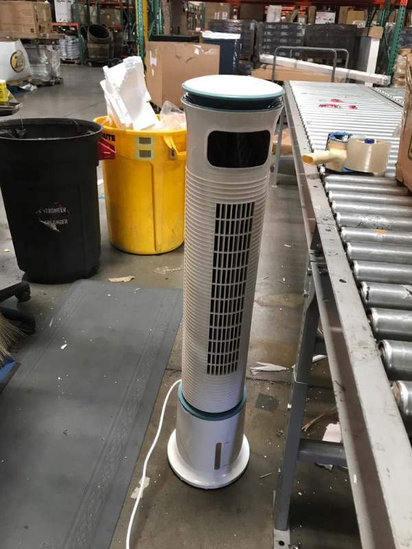 Photo 2 of ***CANT GET FAN TO STAY ON STAND*** BREEZEWELL 2-in-1 Evaporative Air Cooler, 43" Tower Fan w/Cooling & Humidification Function, 1 Gallon Water Tank, 3 Wind Speeds, 4 Modes, 70°Oscillation, 15H Timer, Super Quiet, Remote Control for Home & Office
