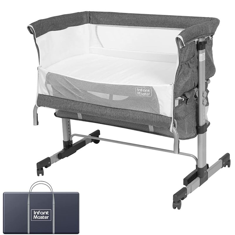 Photo 1 of ***PARTS ONLY*** Portable Crib, Infant Master Bedside Bassinet, Portable Travel Crib with 5 Gears Height Adjustable, Fold-able Baby Bed, bassinets for Newborn 2022 New, Grey
