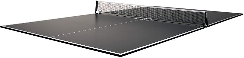 Photo 1 of ***TABLE TOP ONLY*** JOOLA Regulation Table Tennis Conversion Top with Foam Backing and Net Set - Full Sized MDF Ping Pong Table Top for Pool Table - Quick and Easy Assembly - Foam Backing to Protect Billiard Table
