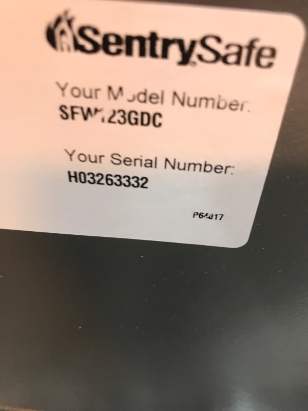 Photo 3 of ***UNABLE TO TESTSentrySafe SFW123GDC Fireproof Waterproof Safe with Digital Keypad, 1.23 Cubic Feet, Gun Metal Gray
