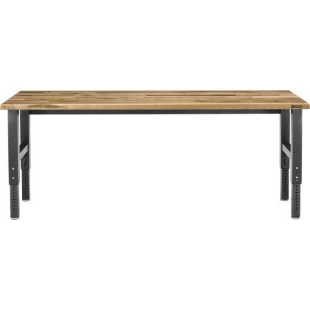 Photo 1 of ***MISSING HARDWARE*** Gladiator 96-in W Hammered Granite Adjustable Height Hardwood Work Bench
