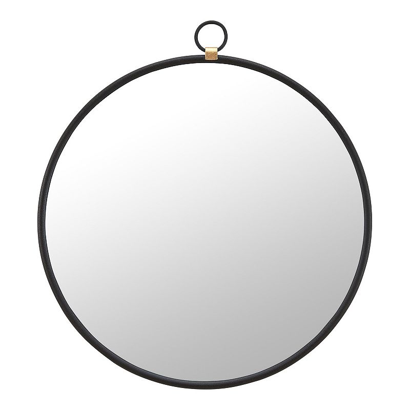 Photo 1 of (DAMAGED FRAME) 
Medium Round Satin Black Modern Mirror (36 in. H x 1 in. W)
