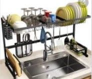 Photo 1 of (STOCK PHOTO INACCURATELY REFLECTS ACTUAL PRODUCT) (MISSING HARDWARE; SCRATCHED BOARD) over the sink dish drying rack