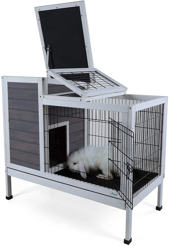 Photo 1 of (MISSING HARDWARE/MANUAL; CRACKED PANEL) 
Petsfit Rabbit Hutch