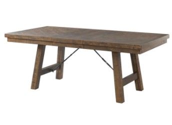 Photo 1 of ***MISSING TABLE TOP, BASE ONLY*** Jax Rustic Dinning Table w/ 18 Inch Leaf by Elements International
