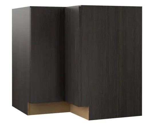 Photo 1 of ***DAMAGE SHOWN IN PICTURE*** Designer Series Edgeley Assembled 33x34.5x20.25 in. Lazy Susan Corner Base Kitchen Cabinet in Thunder
