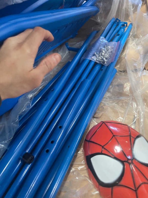 Photo 5 of ***PARTS ONLY, HARDWARE LOOSE IN BOX** ** Delta Children Plastic 3D-Footboard Twin Bed, Marvel Spider-Man
