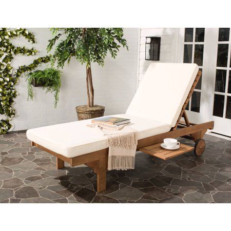 Photo 1 of **FACTORY WRAPPED, HARDWARE LOOSE IN BOX** Safavieh Newport Outdoor Modern Chaise Lounge Chair with Cushion
