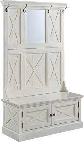 Photo 1 of ** * HARDWARE LOOSE IN BOX** Crosley Furniture Seaside Hall Tree, Distressed White
