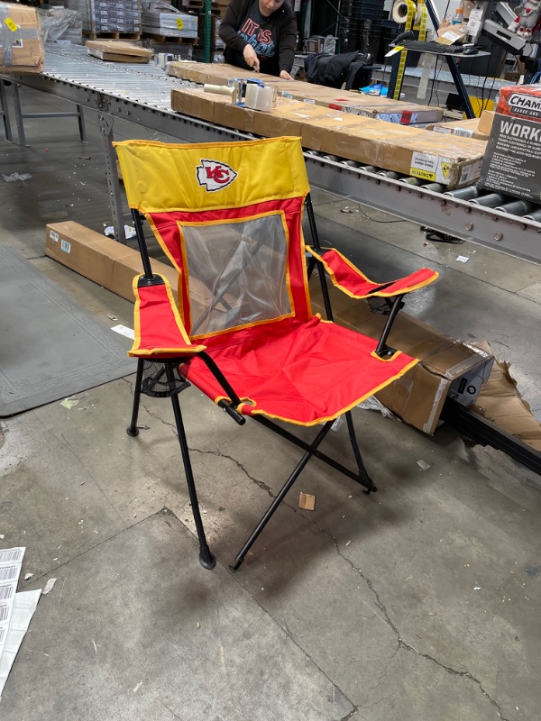 Photo 2 of ***FRAME IS BROKEN** NFL Game Changer Large Folding Tailgating and Camping Chair,
