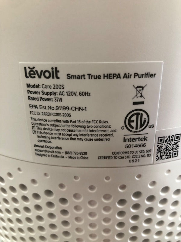 Photo 4 of LEVOIT Air Purifier for Home Large Room, White & Air Purifiers for Home, Smart WiFi Alexa Control, H13 True HEPA Filter for Allergies, Pets, Smoke, Dust, Pollen, Ozone Free, White
