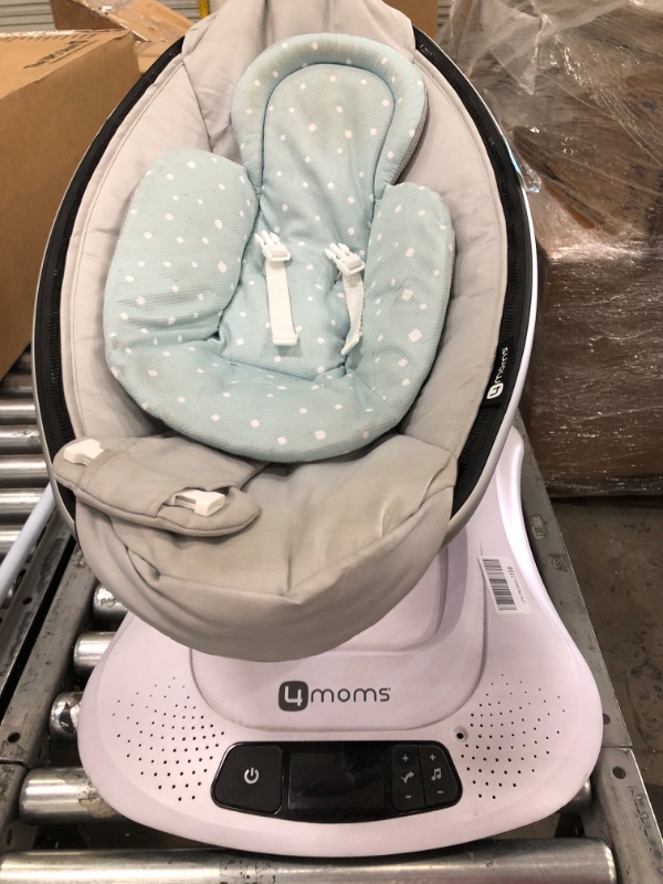 Photo 2 of 4moms MamaRoo®4, 5 Unique Motions, Bluetooth Enabled Baby Swing, Grey Classic
