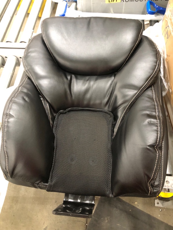 Photo 2 of Serta Back in Motion Health and Wellness Mid-Back Bonded Leather Executive Office Chair, Smooth Black
