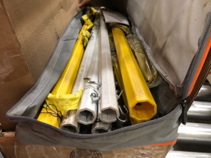 Photo 2 of MISSING PARTSW//USED: Franklin Sports Volleyball Net Sets - Backyard + Beach Portable Volleyball Set for Kids + Adults - Volleyballs + Nets with Poles + Equipment Included - Carry Bag for Storage + Transport 240 x 1.25 x 85 inches

