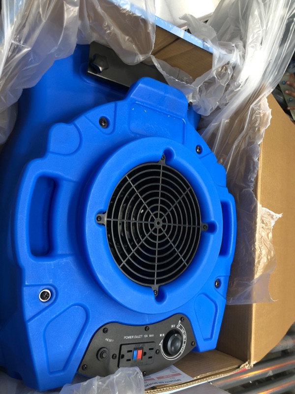 Photo 2 of 1/4 HP Low Profile Blue Air Mover Blower Fan for Water Damage Restoration Carpet Dryer Floor
