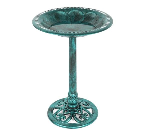 Photo 1 of **SLIGHTLY DIFFERENT FROM STOCK PHOTO**
Pedestal Green Birdbath, Concrete Bird Bath Fountains Bird Baths 
