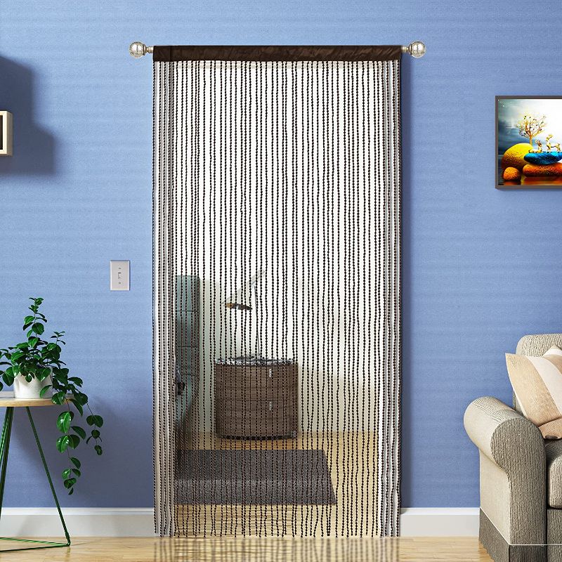 Photo 1 of **PACK OF 3**
Door String Curtain Room Divider,Beads Style Doorway Curtains Window Panel Screen Doorways Drapes Wedding Event Party Collocation,Coffee W39×L79(100x200cm)
