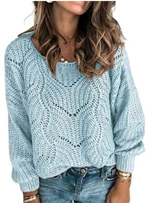 Photo 1 of Womens Pullover Sweaters Crew Neck Lightweight Knitted Jumper Tops, XX-Large
