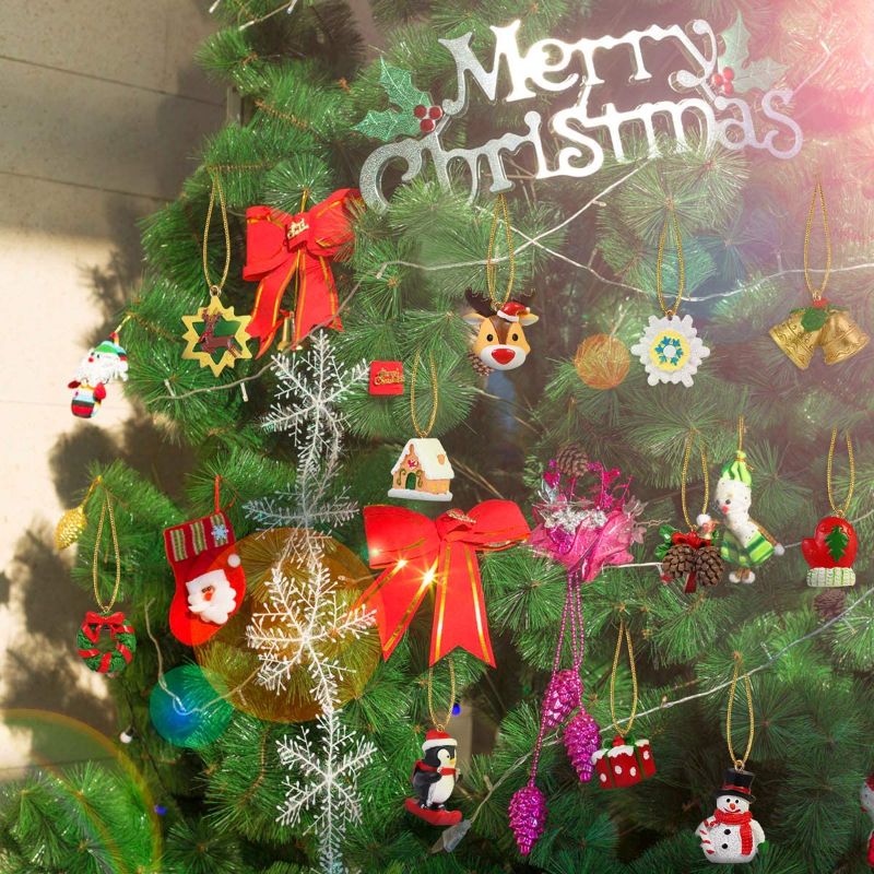 Photo 1 of 25Pcs Hanging Ornaments Christmas Animals Relief Toys,Xmas Christmas Decorations for Wall Christmas Tree, SOME MAY BE VARY
