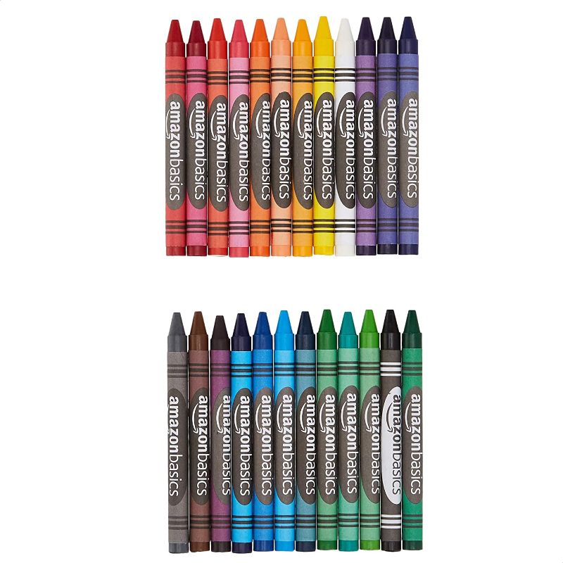 Photo 1 of **SET OF 3**Amazon Basics Crayons - 24 Assorted Colors, 2-Pack
