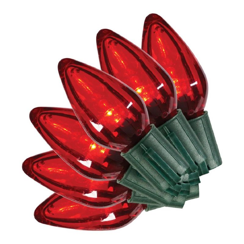 Photo 1 of 2PCK-Home Accents Holiday 25 Ft. 25-Light LED Red C9 Super Bright String Light Ty417-1915R
