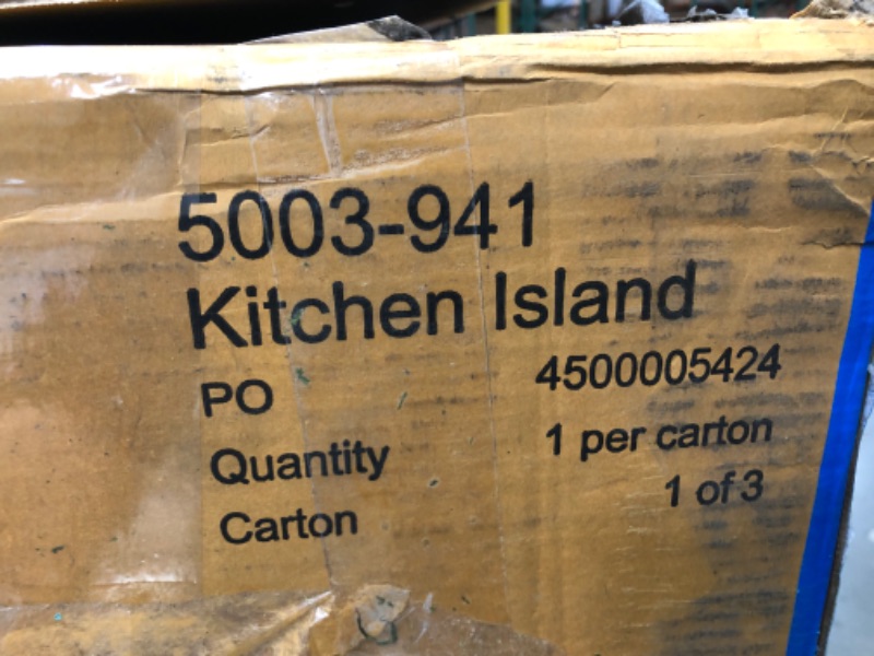 Photo 5 of ***INCOMPLETE*** BOX 1 OF 3
Americana Black Kitchen Island 
