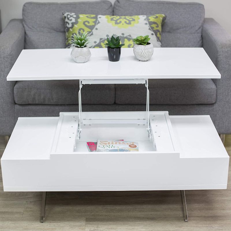 Photo 1 of **SLIGHTLY DIFFERENT FROM STOCK PHOTO**
IN THE MIX STELAR Lift Top Coffee Table, White
