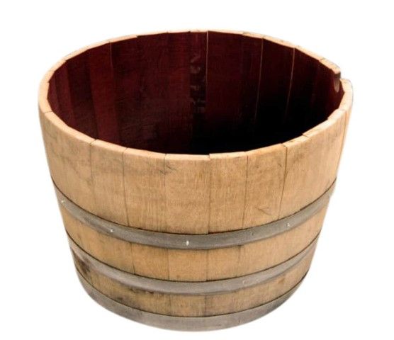 Photo 1 of **DAMAGED**
Watertight 19 in. H x 27 in. W Half Oak Wine Barrel Planter
