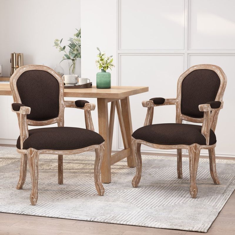 Photo 1 of Baldner Upholstered Dining Chairs by Christopher Knight Home - Grey 