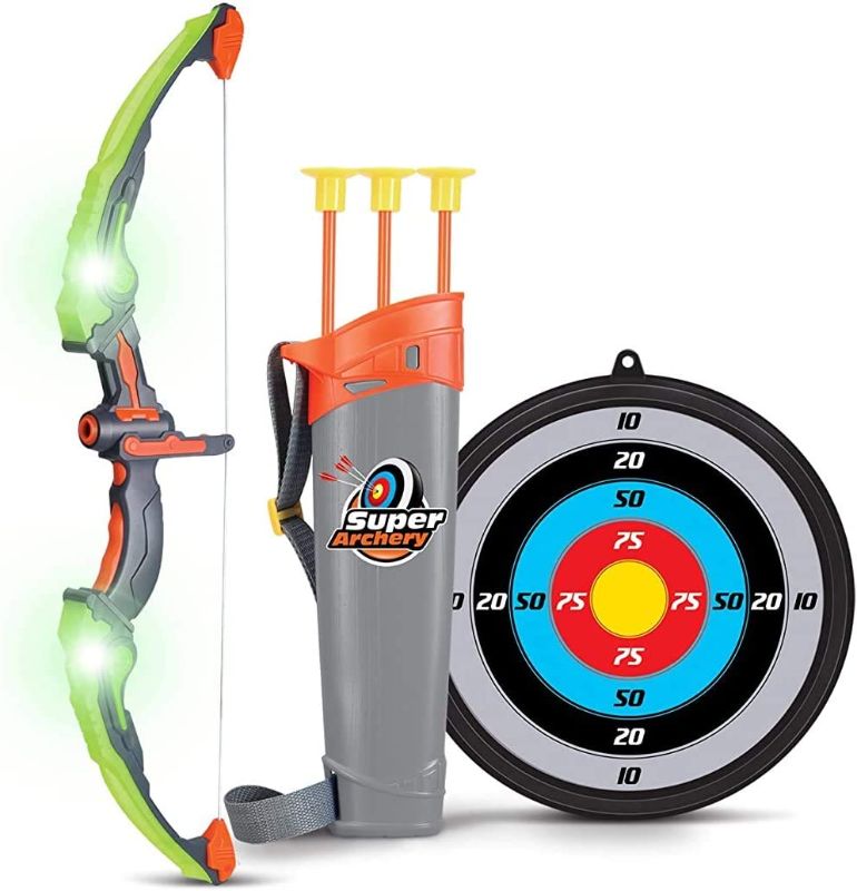 Photo 1 of ***INCOMPLETE***
SainSmart Jr. Kids Bow and Arrow Toy, Basic Archery Set Outdoor Hunting Game with 3 Suction Cup Arrows, Target and Quiver , Green
