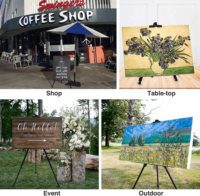 Photo 1 of **INCOMPLETE**
Artify 73 Inches Double Tier Easel Stand, Adjustable Height from 22-73”, 3 in 1, for Painting and Display with a Carrying Bag, 1PACK
