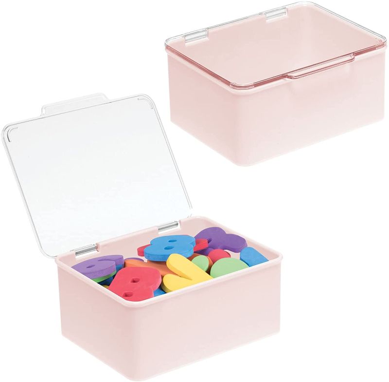 Photo 1 of ***DAMAGED*** SLIGHTLY DIFFERENT FROM STOCK PHOTO**
Plastic Stackable Square Storage , Drawer Organizer with Secure Lid, Container Box for Organizing 