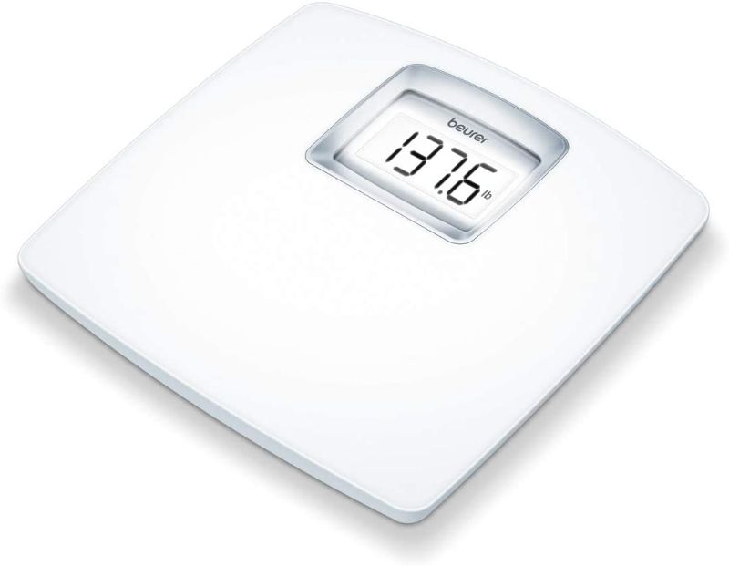 Photo 1 of ***BATTERY REQUIRED***
Beurer PS25 Personal Bathroom Scale | Smart & Accurate Body Weight Control | XL Scale with Illuminated LCD Display, high Precision Weighing | Timeless White Design 