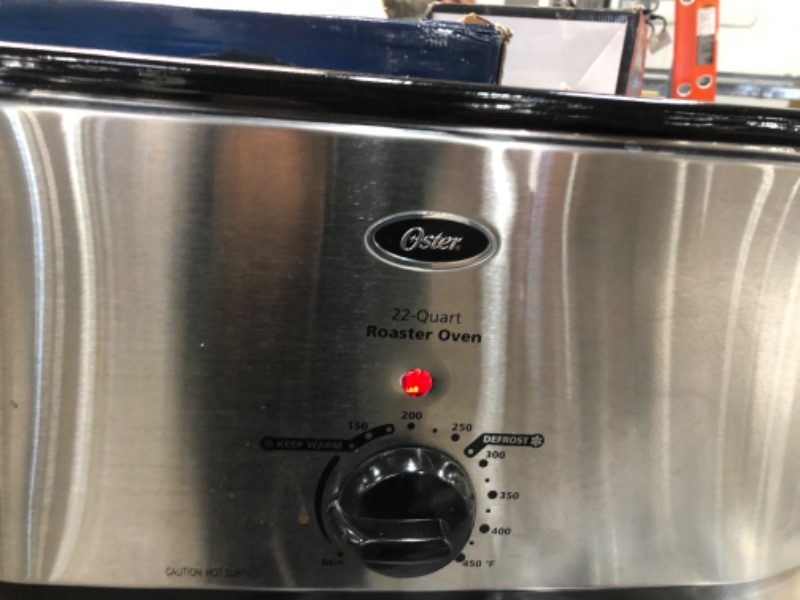 Photo 8 of **DAMAGED**
Oster Roaster Oven with Self-Basting Lid | 22 Qt, Stainless Steel
