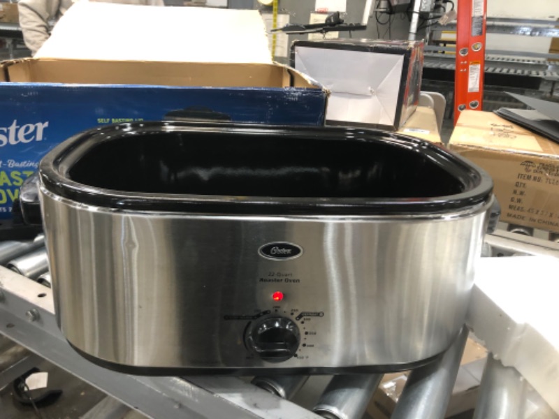 Photo 3 of **DAMAGED**
Oster Roaster Oven with Self-Basting Lid | 22 Qt, Stainless Steel
