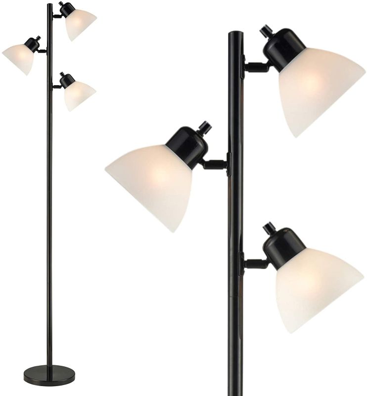 Photo 1 of ***LIGHT BULBS REQUIRED***
3 Light Floor lamp - Tree Style Standing Pole lamp with Adjustable Lights – Floor Standing Pole Light – Tall lamp torchiere - Pole Lamps for Living Room Black Finish
