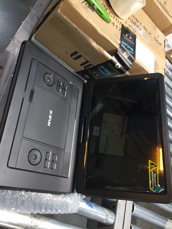 Photo 1 of 17.5" Portable DVD Player (DOES NOT TURN ON)with 15.6" Large HD Screen, 6 Hours Rechargeable Battery, Support USB/SD Card/Sync TV and Multiple Disc Formats, High Volume Speaker,Black
**COULD NOT GET TO POWER ON**