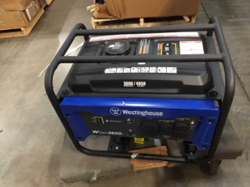 Photo 4 of Westinghouse WGen3600v Portable Generator - 3600 Rated Watts & 4650 Peak Watts - Gas Powered - CARB Compliant
