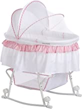 Photo 1 of Dream on Me Lacy Portable 2-in-1 Bassinet and Cradle - Pink/White