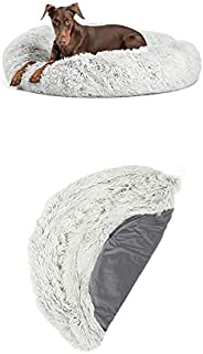 Photo 1 of Best Friends by Sheri The Original Calming Shag Fur Donut Cuddler Cat & Dog Bed, Taupe, X-Large