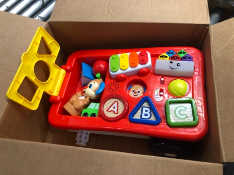 Photo 2 of Fisher-Price Laugh & Learn Pull & Play Learning Wagon  (MISSING TWO WHEELS)
